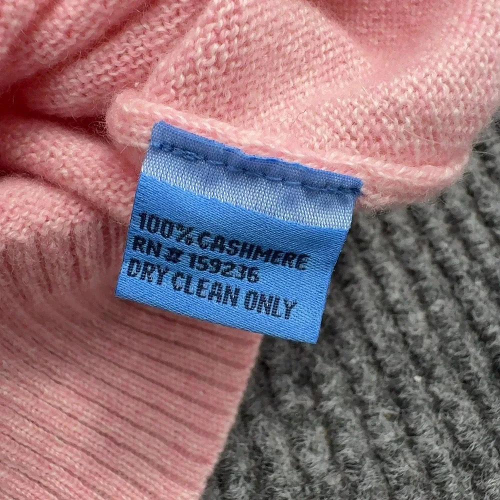 Peter Millar Sweater Men L Pink Cashmere Quarter Zip Mock Neck Preppy Minimalist